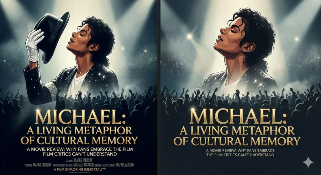 Michael Movie Review: Jaafar Jackson as the King of Pop on a cinematic poster